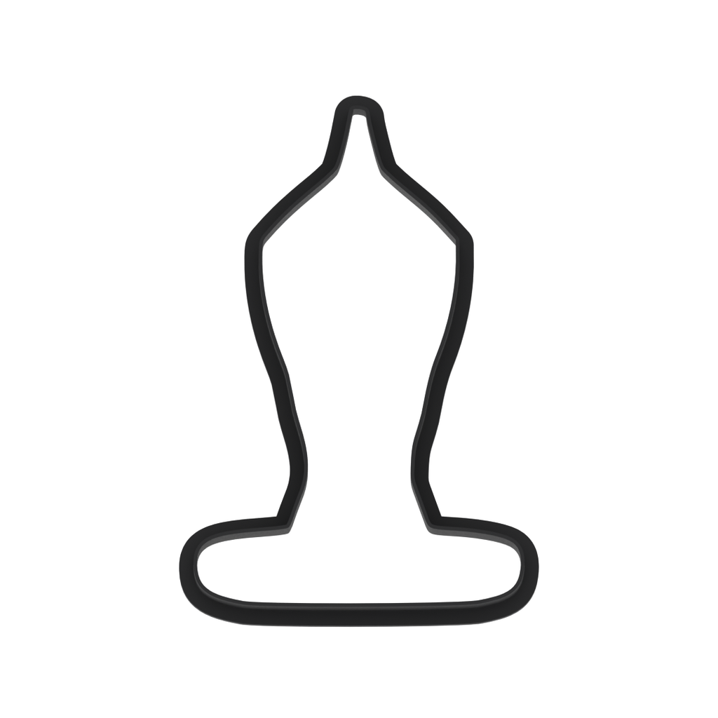 Seated Mountain Yoga Pose Cookie Cutter with Easy Push Design — photo 5
