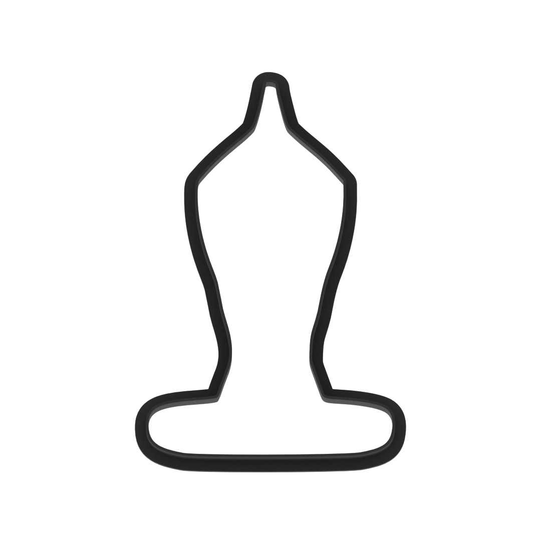 Seated Mountain Yoga Pose Cookie Cutter with Easy Push Design — photo 5