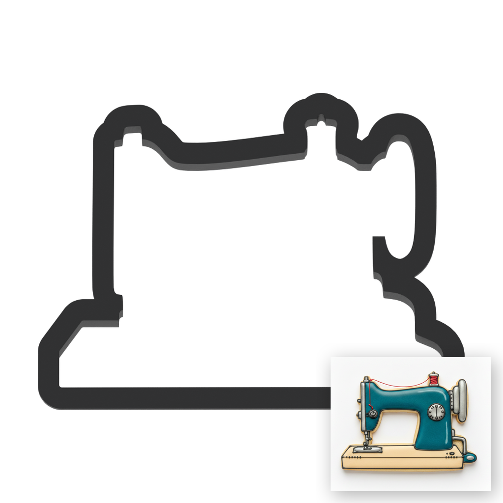 Sewing Machine Cookie Cutter with Easy Push Design — main photo