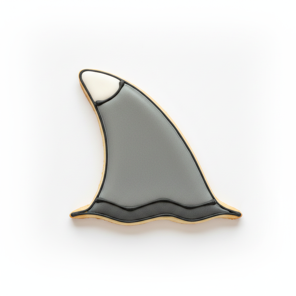 Shark Fin Cookie Cutter with Easy Push Design — photo 2