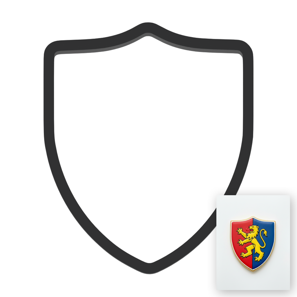 Shield Cookie Cutter with Easy Push Design — main photo