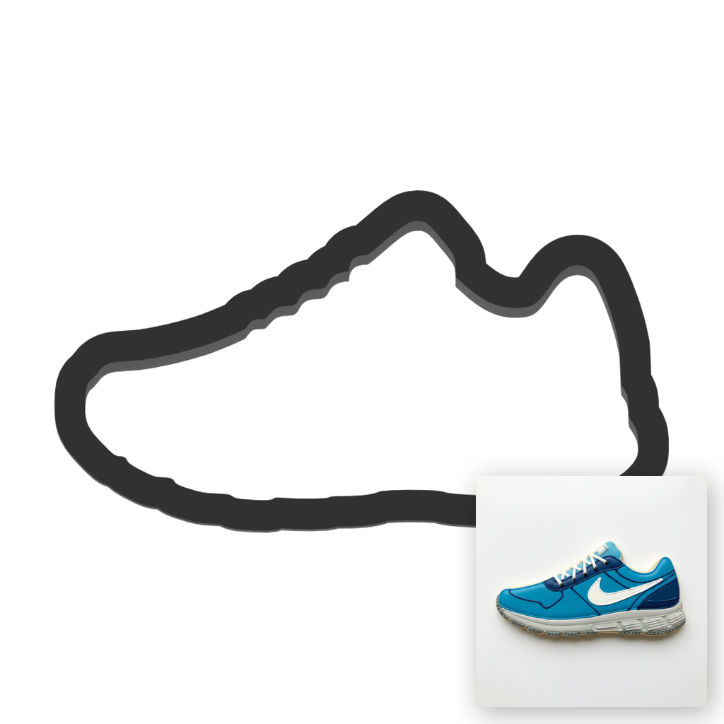 Shoes Cookie Cutter with Easy Push Design — main photo
