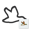 Side Flying Duck Cookie Cutter with Easy Push Design — main photo