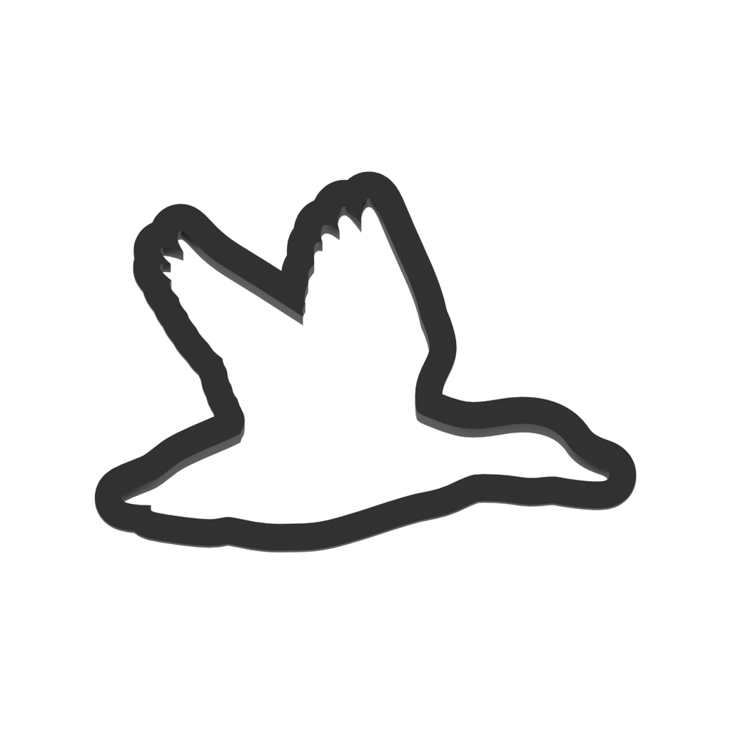 Side Flying Duck Cookie Cutter with Easy Push Design — photo 3