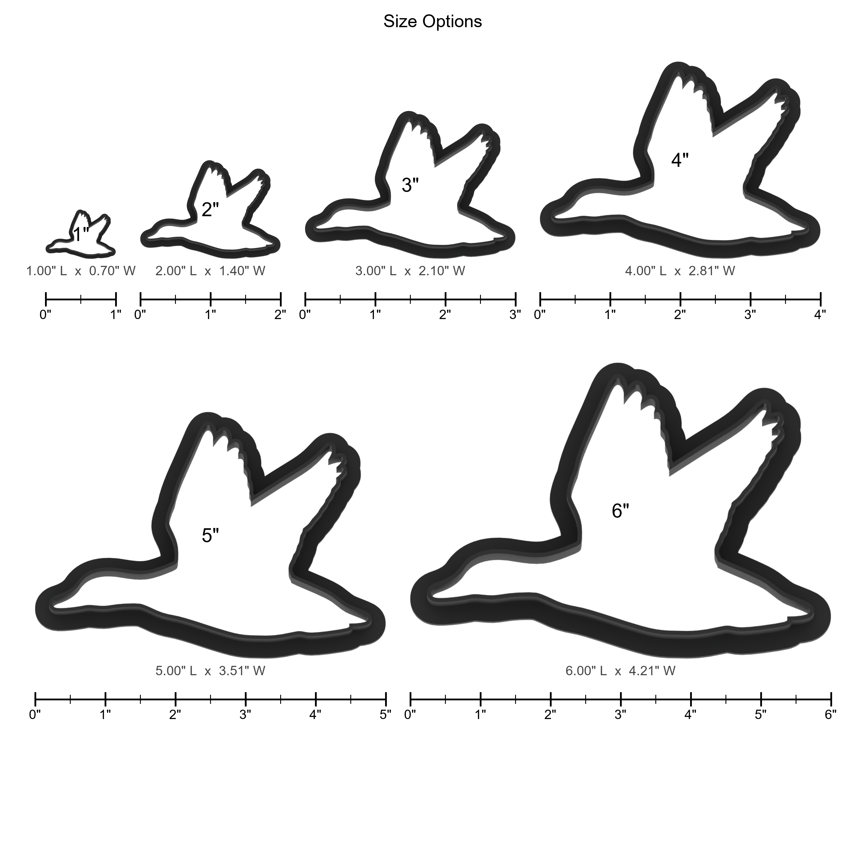 Side Flying Duck Cookie Cutter with Easy Push Design — photo 5