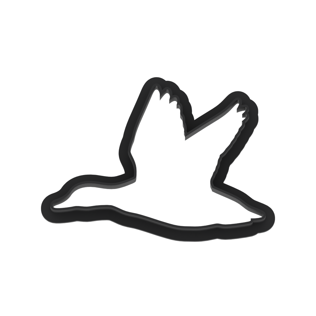 Side Flying Duck Cookie Cutter with Easy Push Design — photo 6