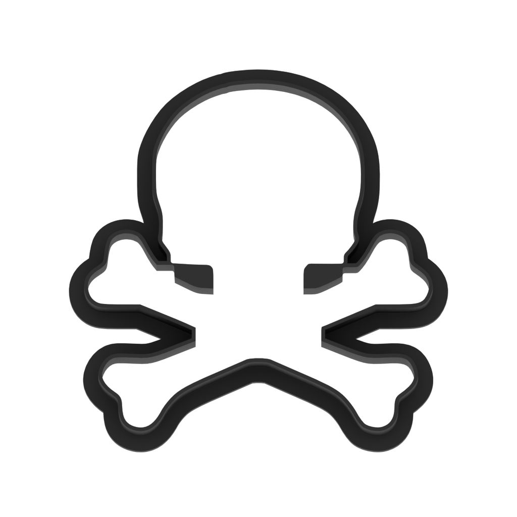 Skull And Crossbones Halloween Cookie Cutter with Easy Push Design — photo 5