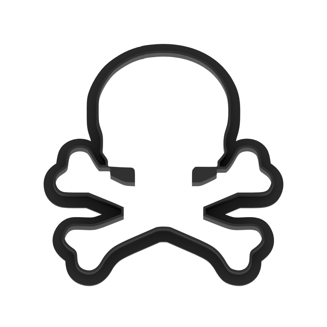Skull And Crossbones Halloween Cookie Cutter with Easy Push Design — photo 5
