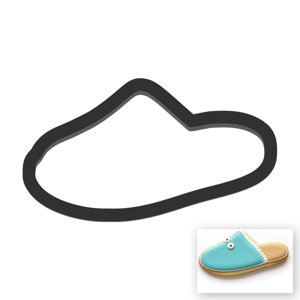 Slipper Cookie Cutter with Easy Push Design — main photo