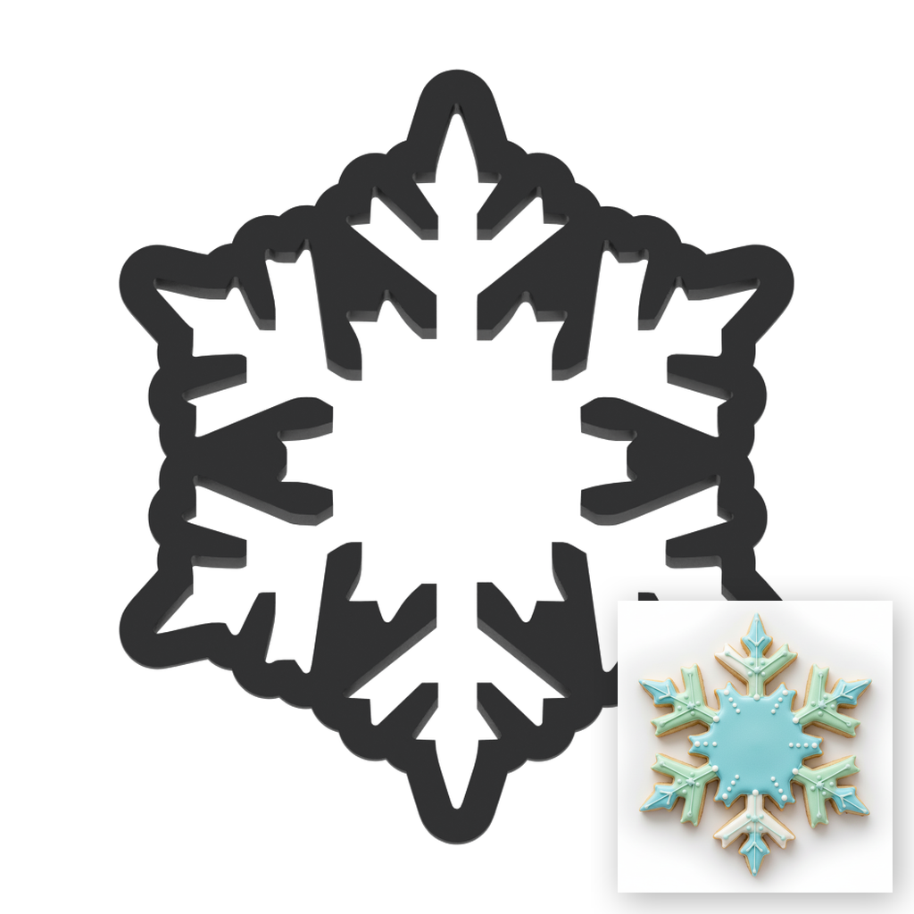 Snowflake Cookie Cutter with Easy Push Design — main photo