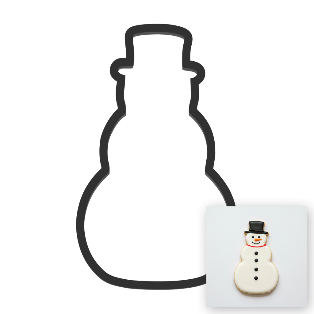 Snowman Cookie Cutter with Easy Push Design — main photo
