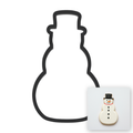 Snowman Cookie Cutter with Easy Push Design — main photo