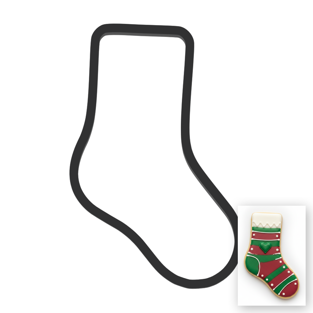 Sock Cookie Cutter with Easy Push Design — main photo