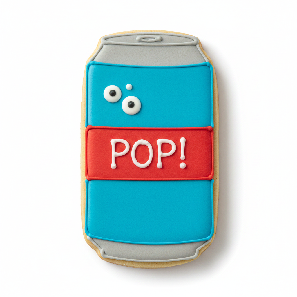 Soda Pop Beer Can Cookie Cutter with Easy Push Design — photo 2