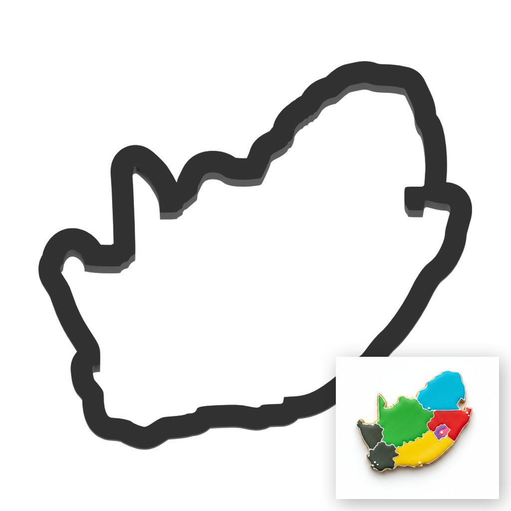 South Africa Cookie Cutter with Easy Push Design — main photo