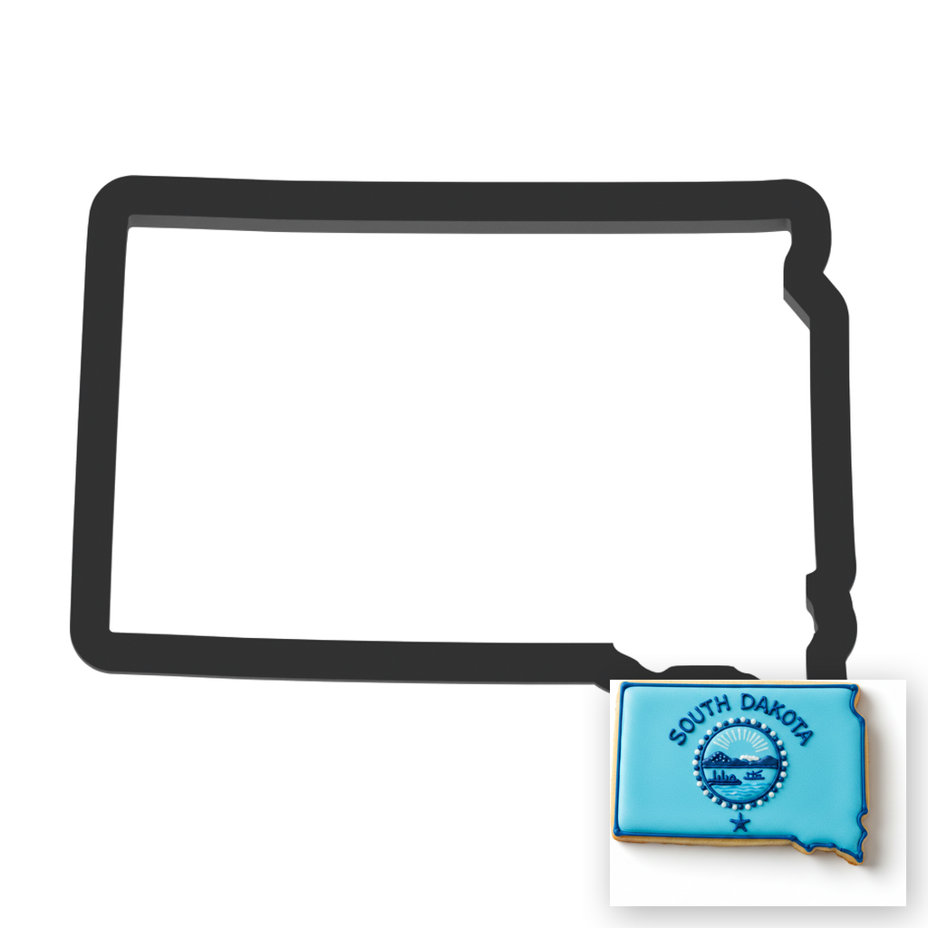South Dakota State Cookie Cutter with Easy Push Design — main photo