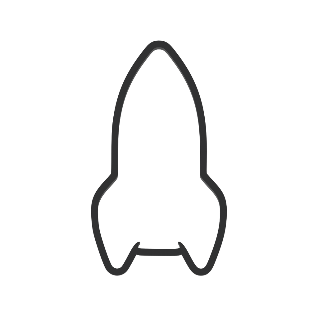 Space Rocket Cookie Cutter with Easy Push Design — photo 3