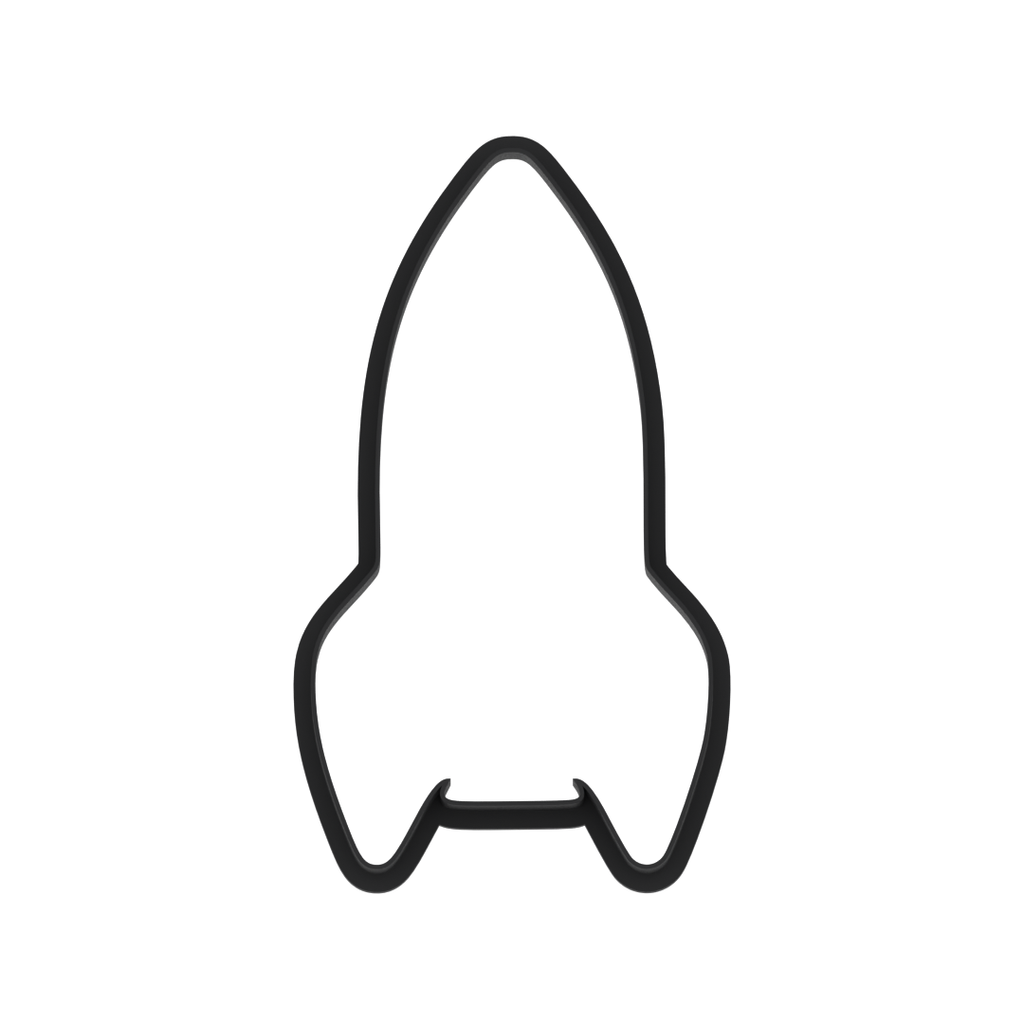 Space Rocket Cookie Cutter with Easy Push Design — photo 6