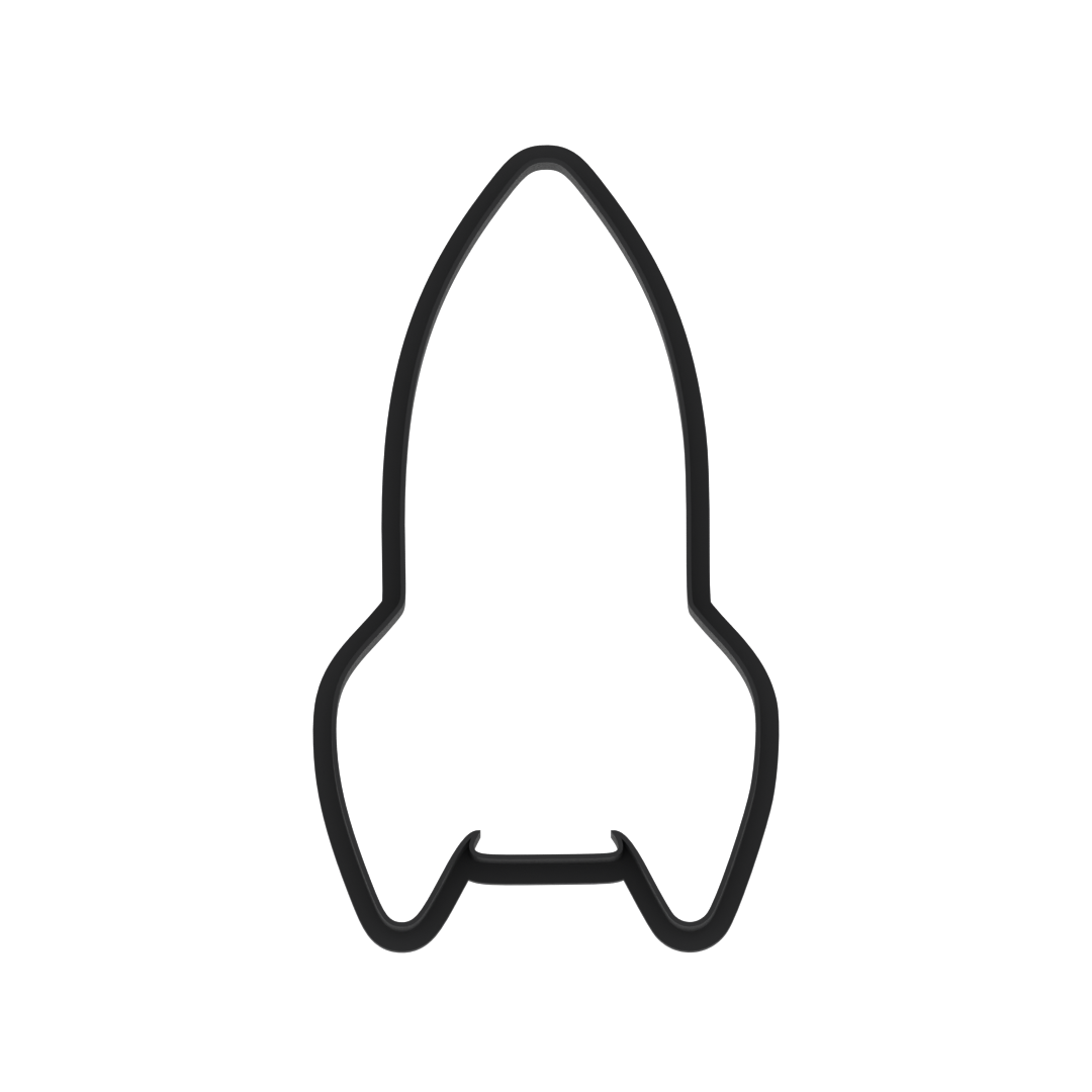 Space Rocket Cookie Cutter with Easy Push Design — photo 6