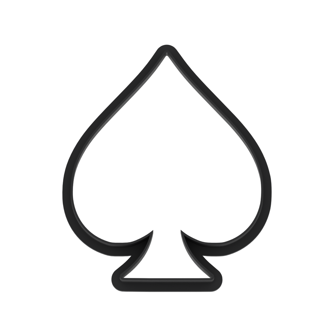 Spade Symbol Cards Cookie Cutter with Easy Push Design — photo 6