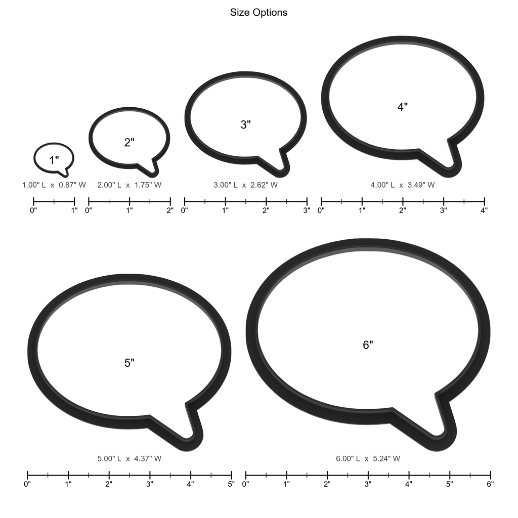 Speech Bubble Cookie Cutter with Easy Push Design — photo 5