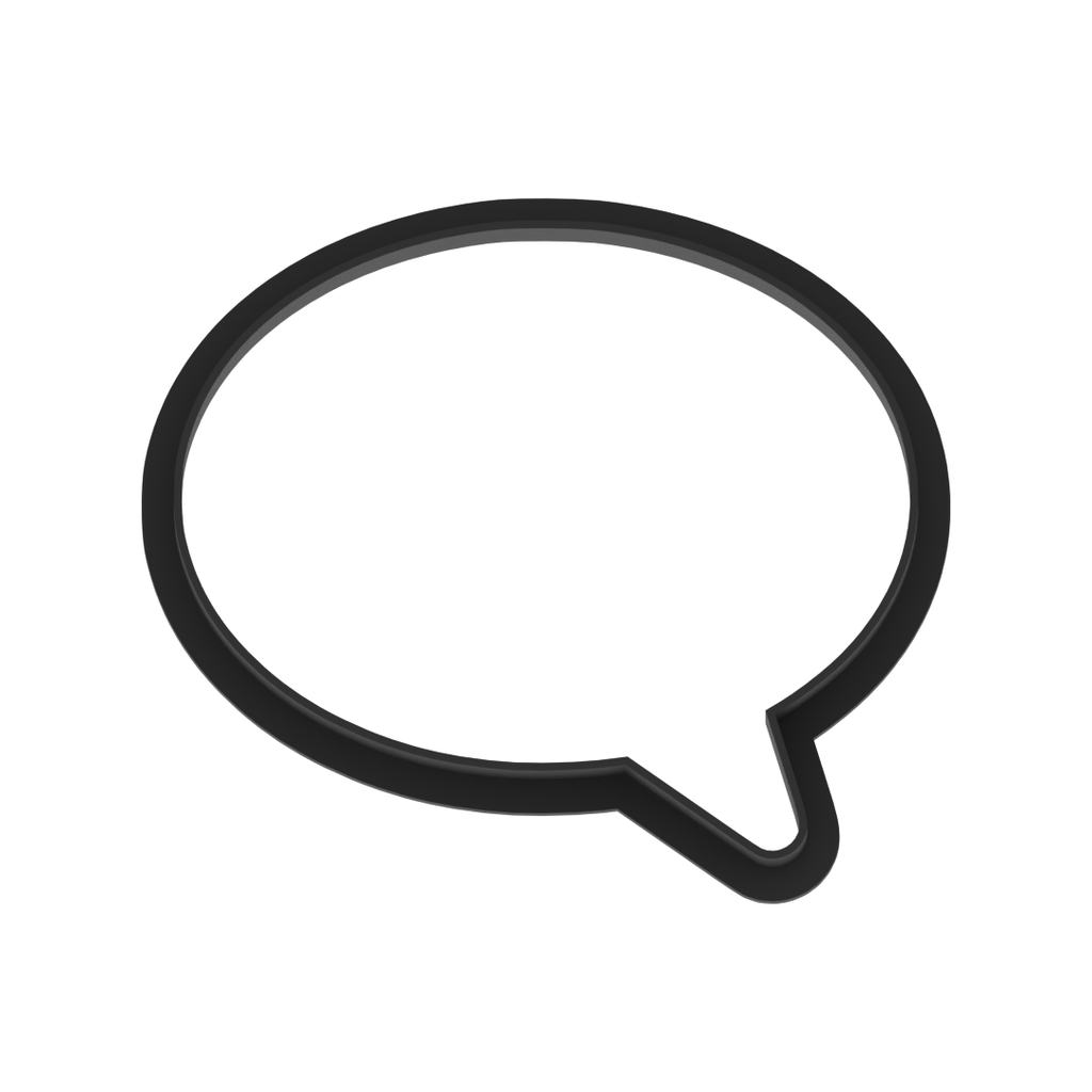 Speech Bubble Cookie Cutter with Easy Push Design — photo 6