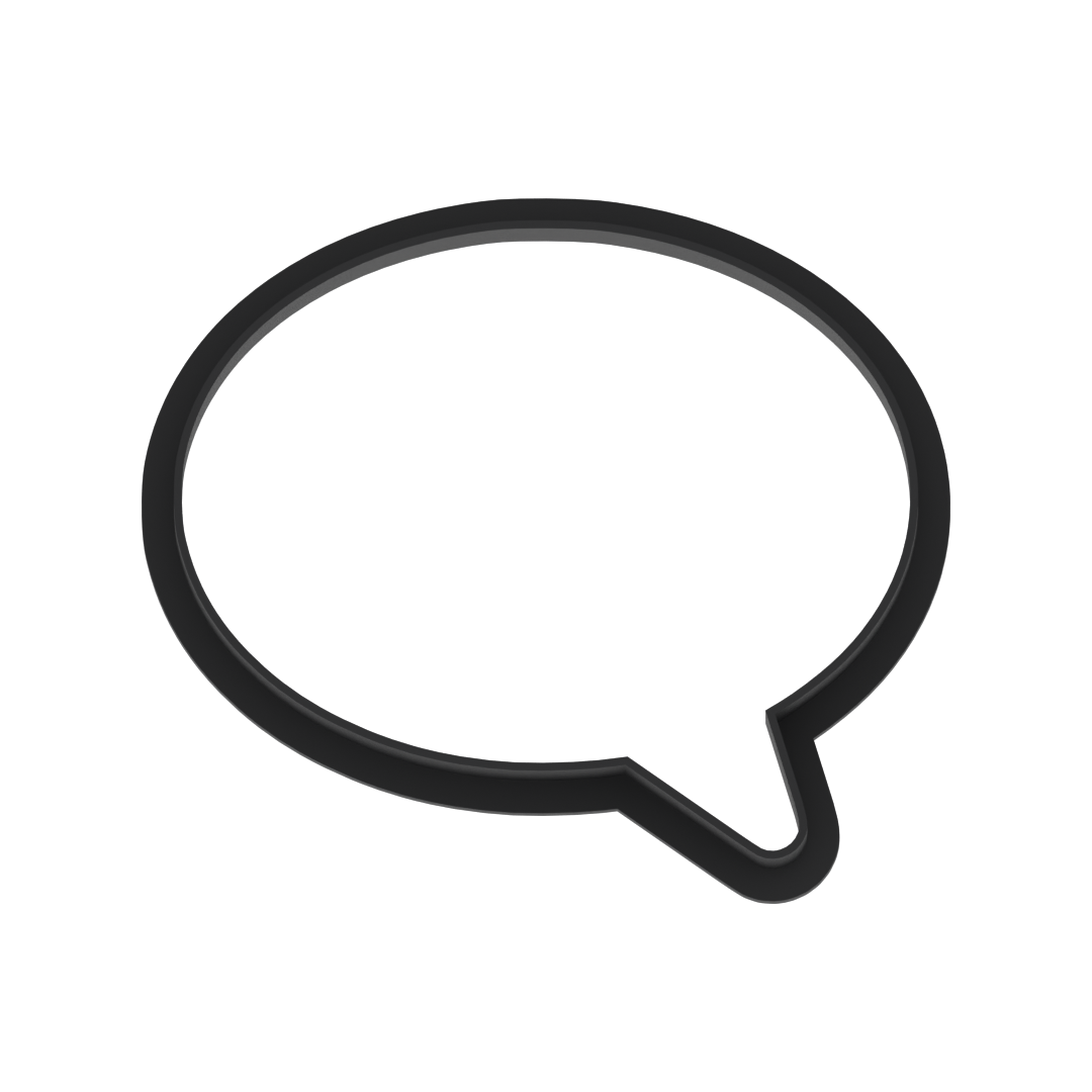 Speech Bubble Cookie Cutter with Easy Push Design — photo 6