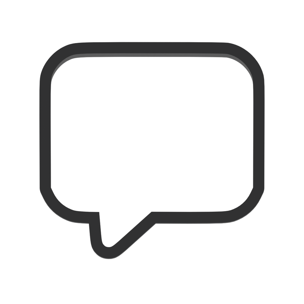 Speech Bubble Square Cookie Cutter with Easy Push Design — photo 3