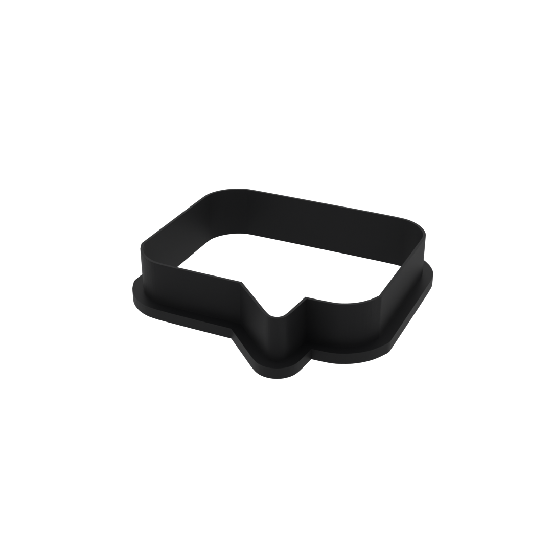 Speech Bubble Square Cookie Cutter with Easy Push Design — photo 4
