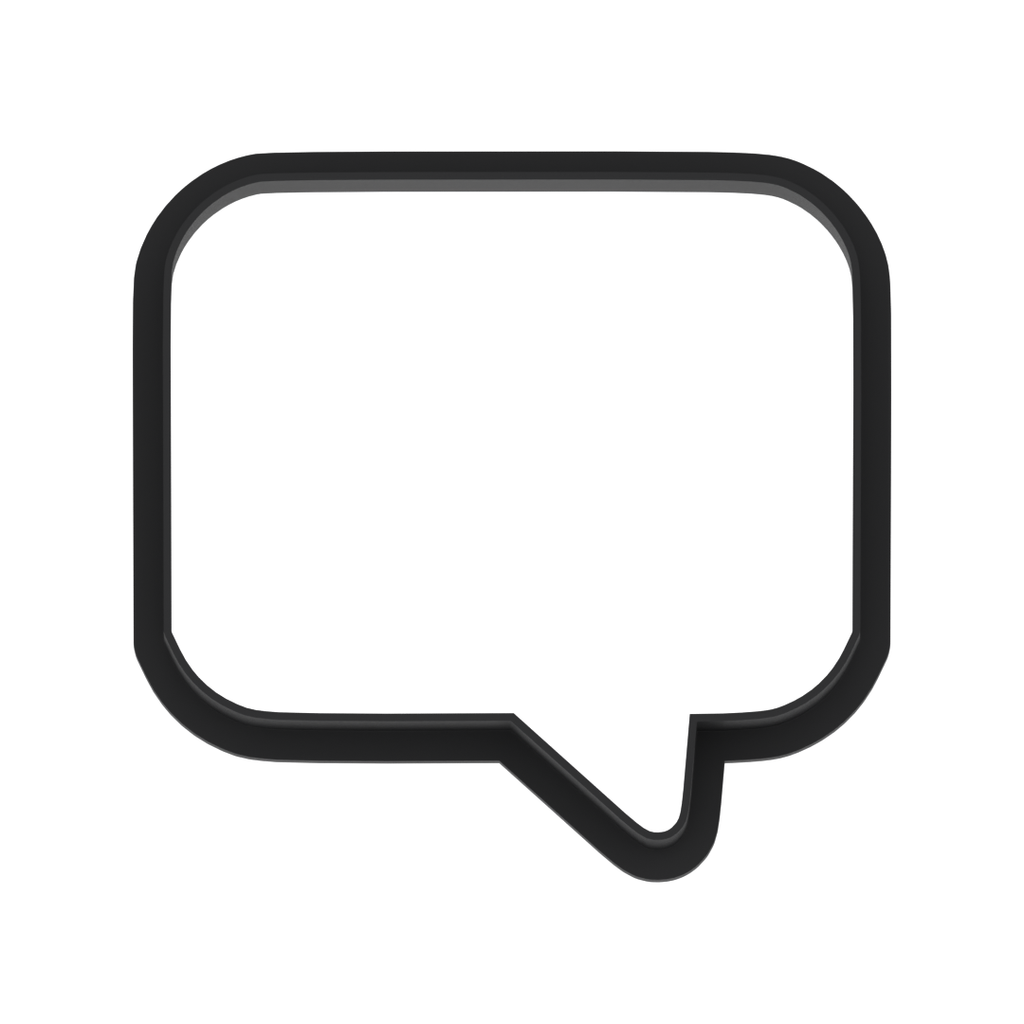 Speech Bubble Square Cookie Cutter with Easy Push Design — photo 5
