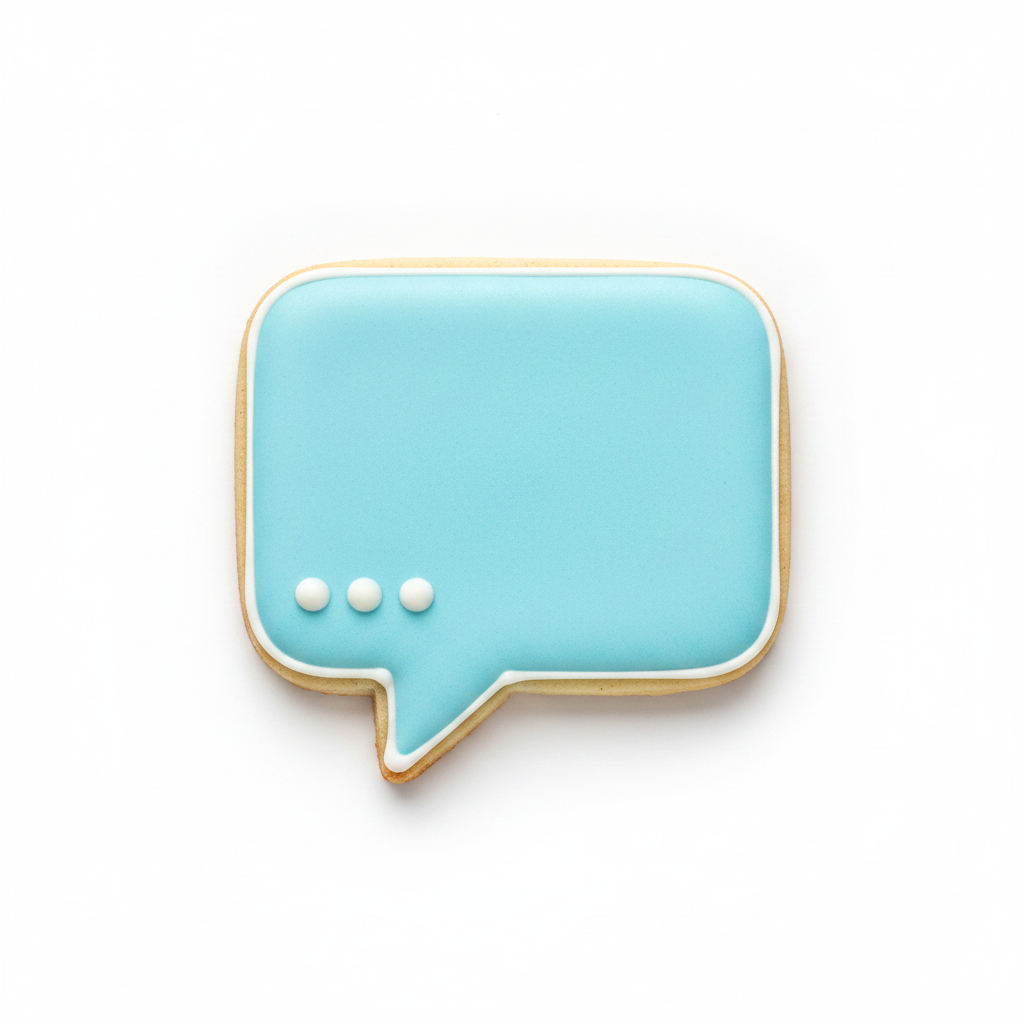 Speech Bubble Square Cookie Cutter with Easy Push Design — photo 2