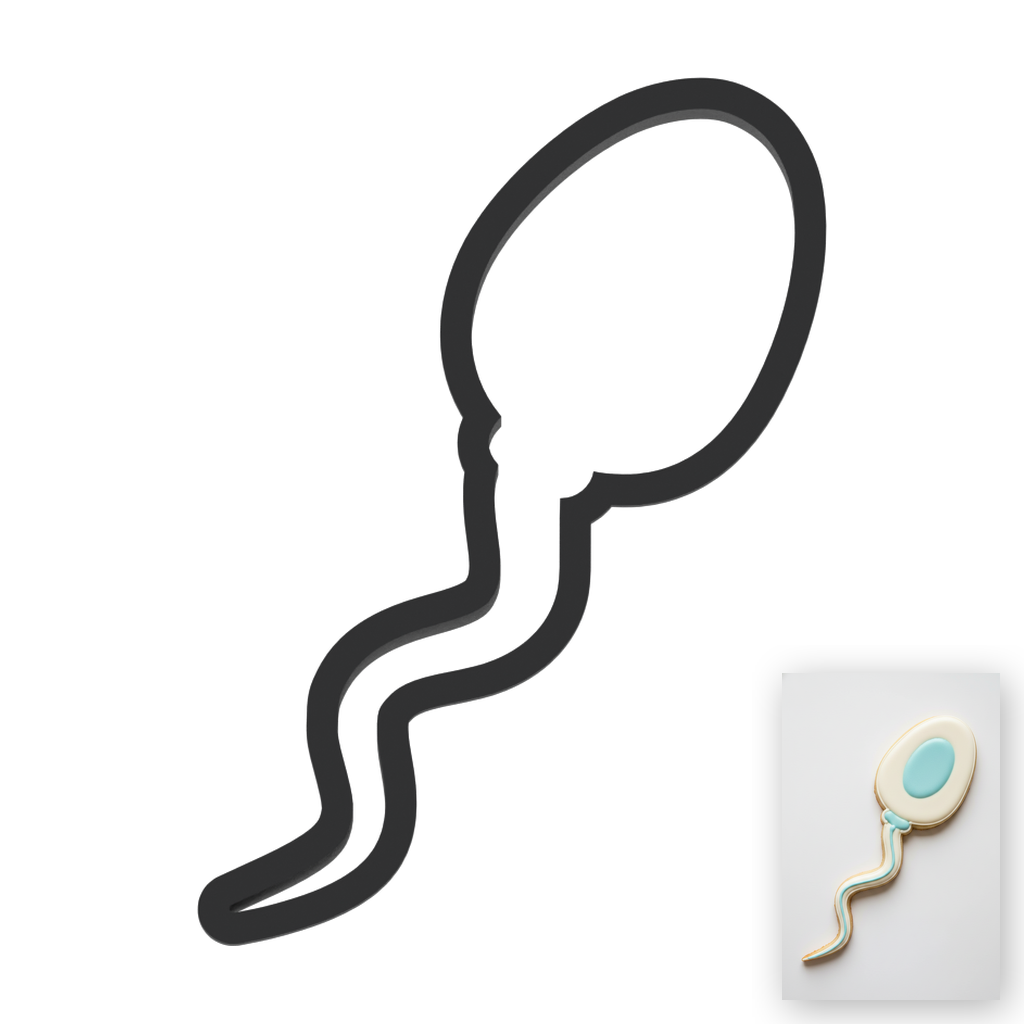 Sperm Cookie Cutter with Easy Push Design — main photo