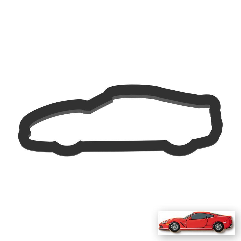 Sports Car Cookie Cutter with Easy Push Design — main photo