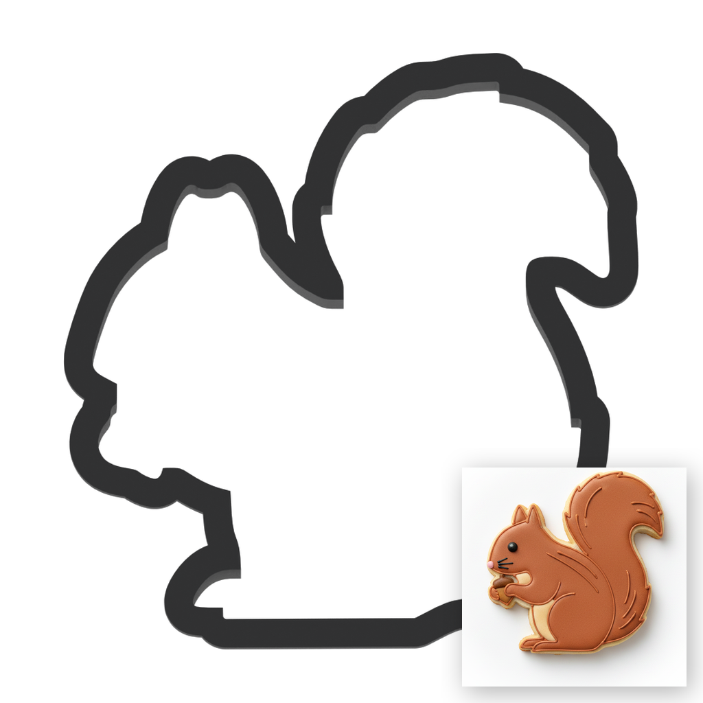 Squirrel Cookie Cutter with Easy Push Design — main photo