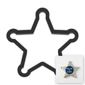 Star Police Badge Cookie Cutter with Easy Push Design — main photo