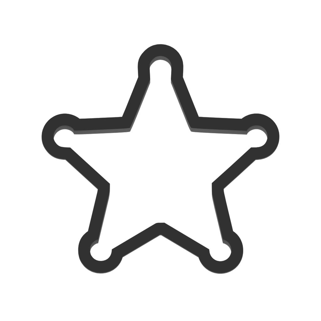 Star Police Badge Cookie Cutter with Easy Push Design — photo 3