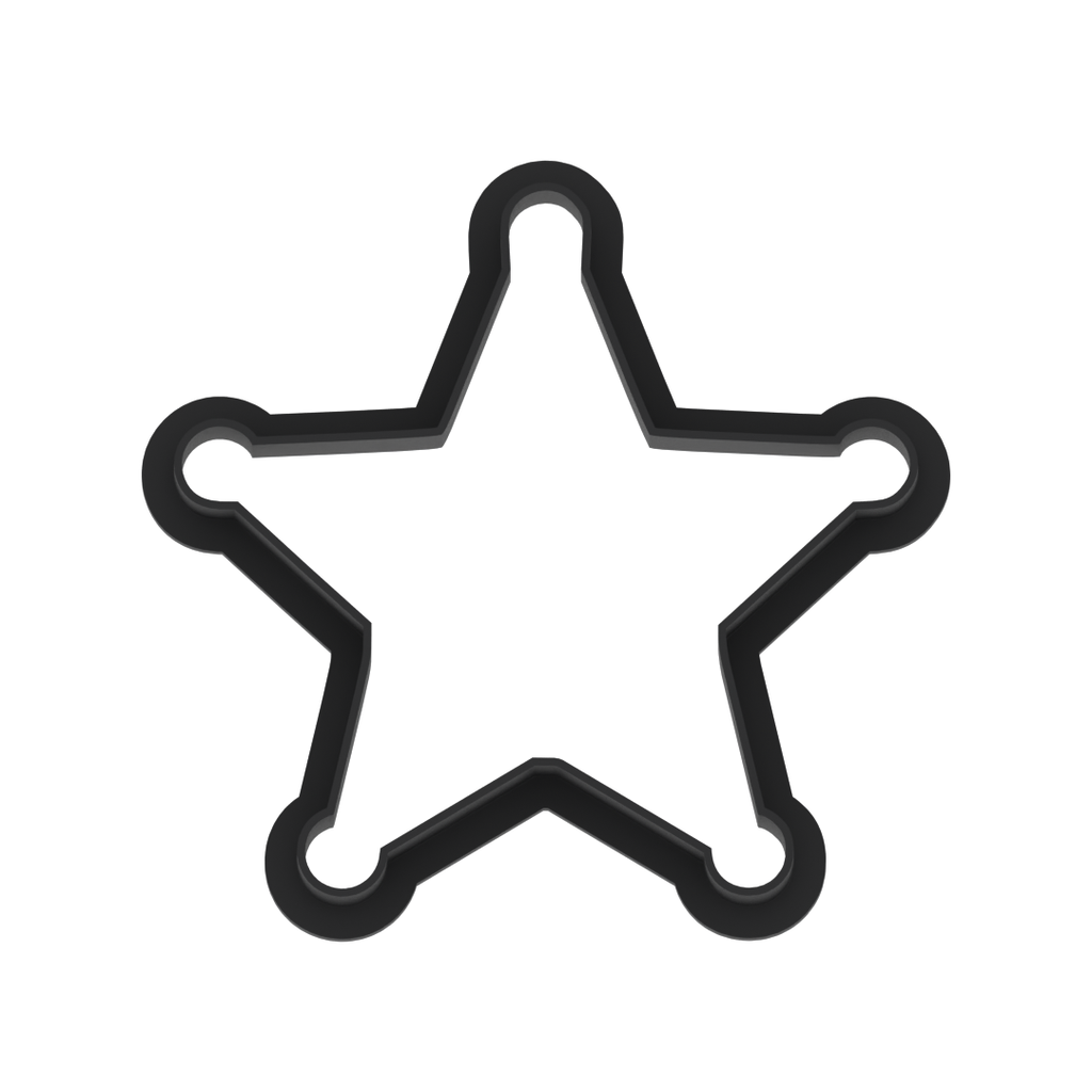 Star Police Badge Cookie Cutter with Easy Push Design — photo 5