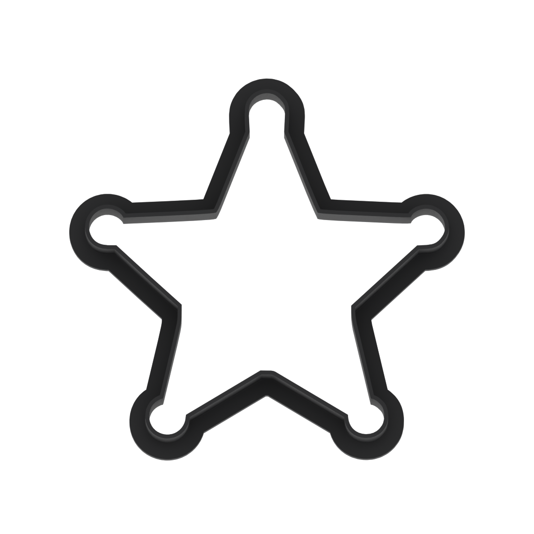 Star Police Badge Cookie Cutter with Easy Push Design — photo 5