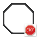 Stop Sign Cookie Cutter with Easy Push Design — main photo