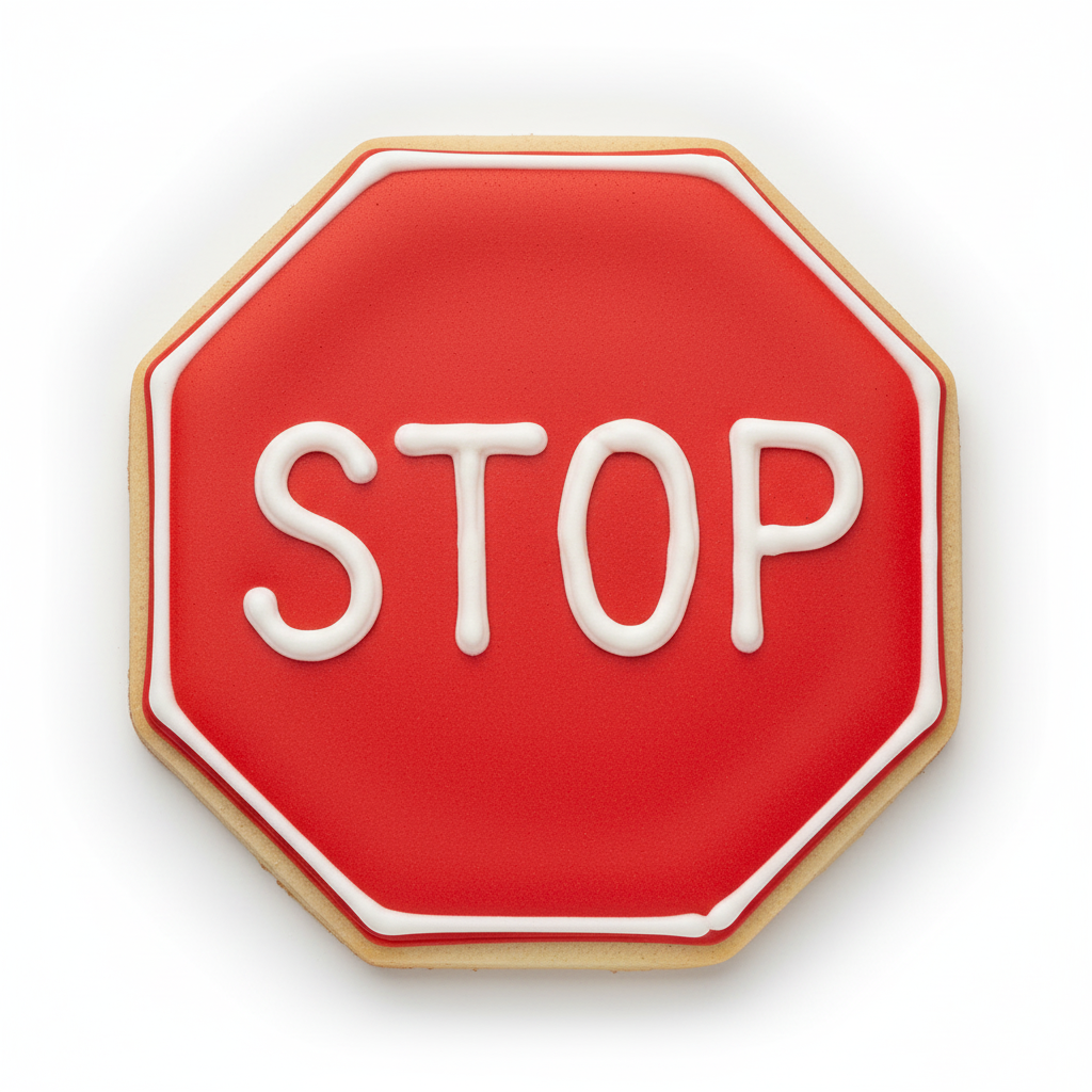 Stop Sign Cookie Cutter with Easy Push Design — photo 2