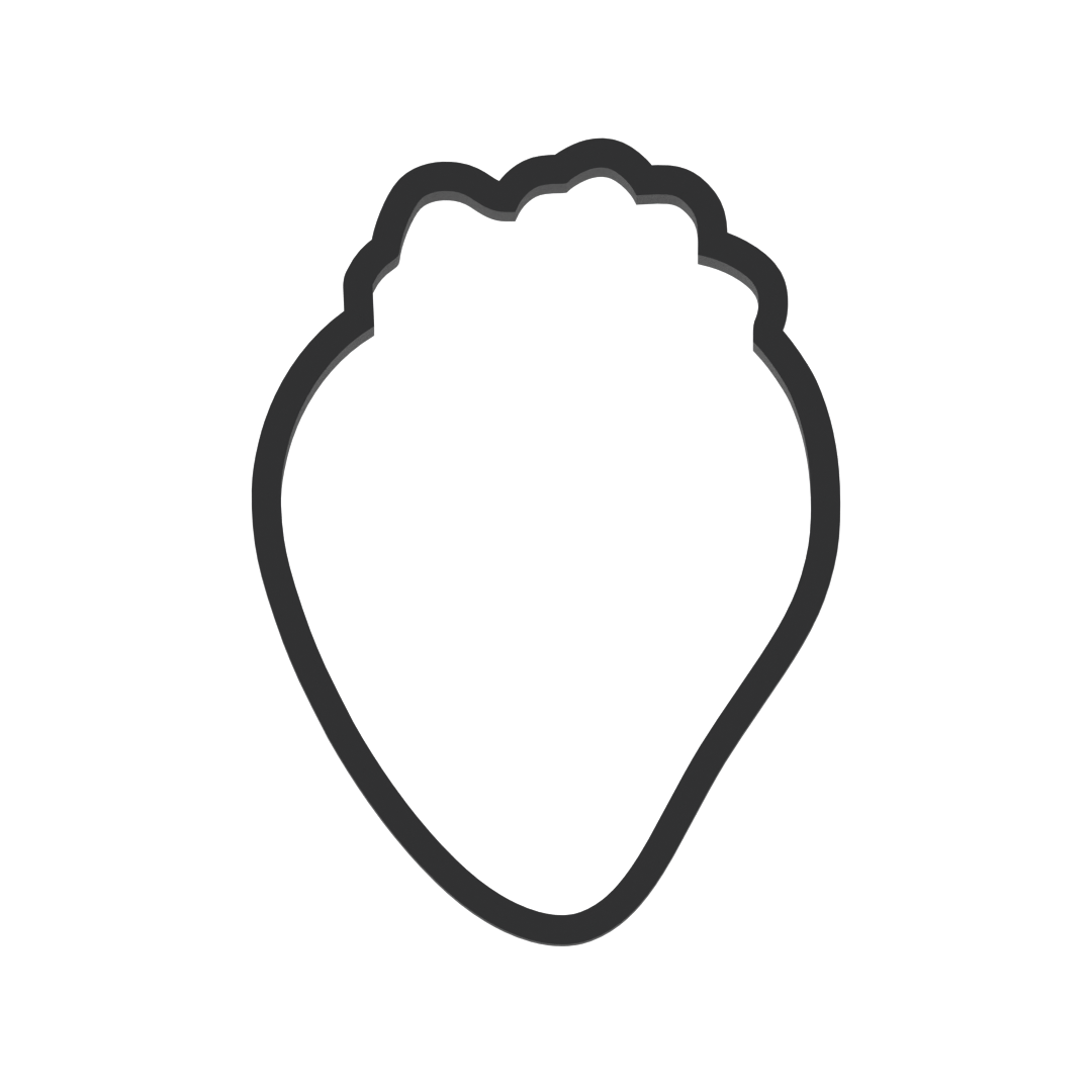 Strawberry Cookie Cutter with Easy Push Design — photo 3