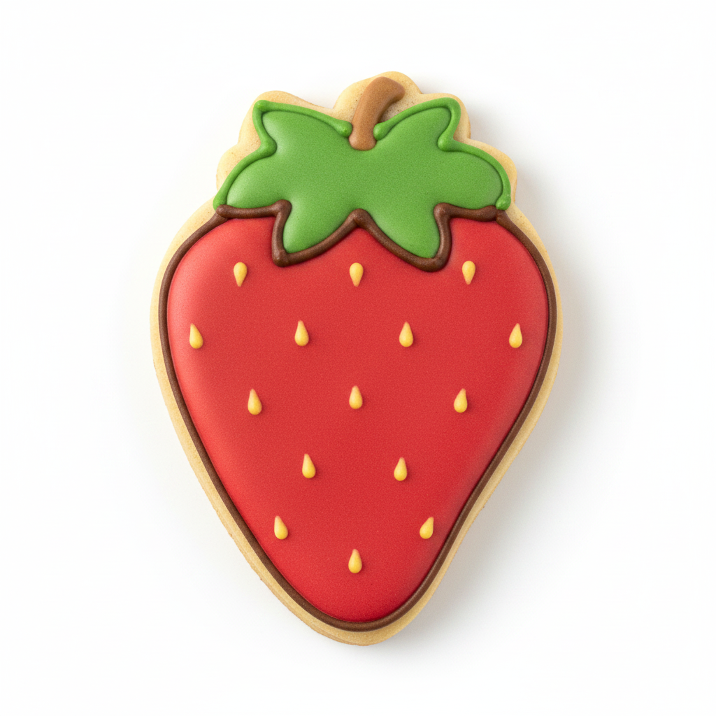 Strawberry Cookie Cutter with Easy Push Design — photo 2