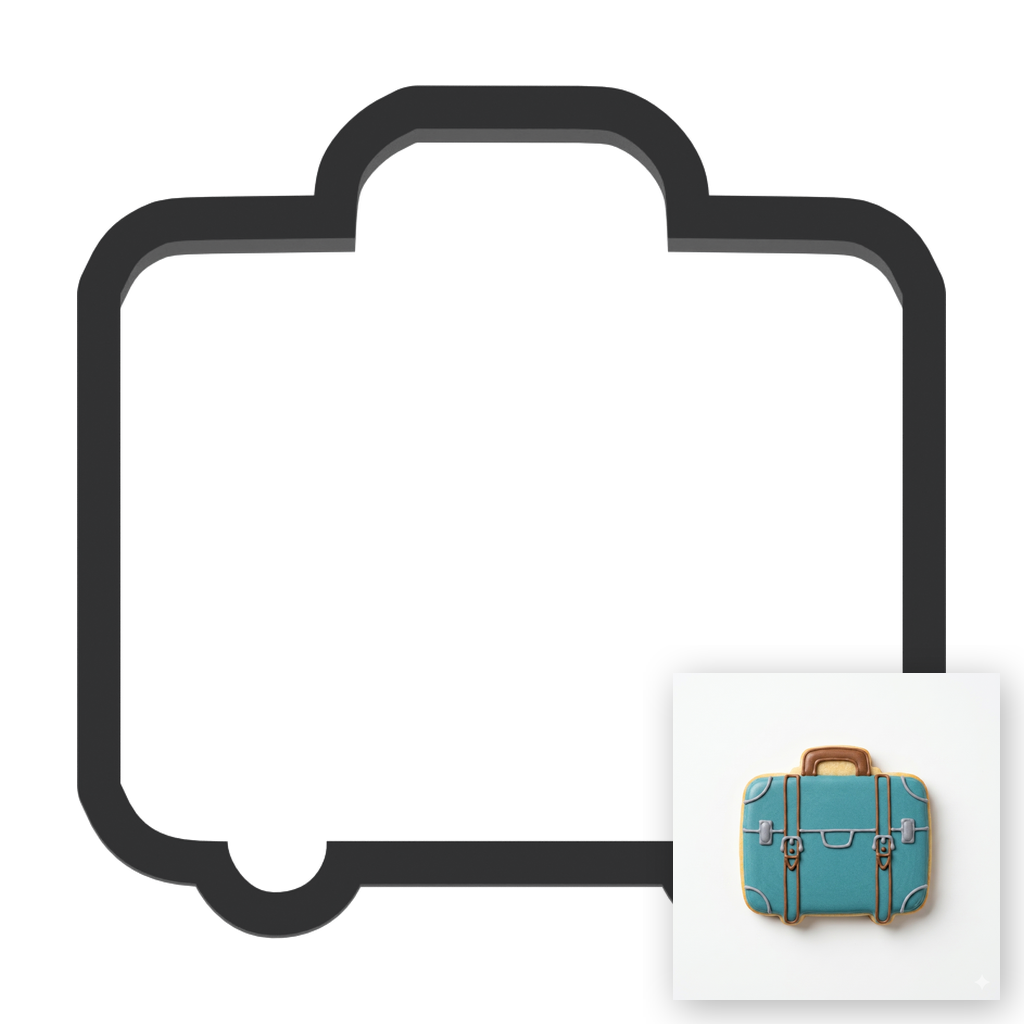 Suitcase Cookie Cutter with Easy Push Design — main photo