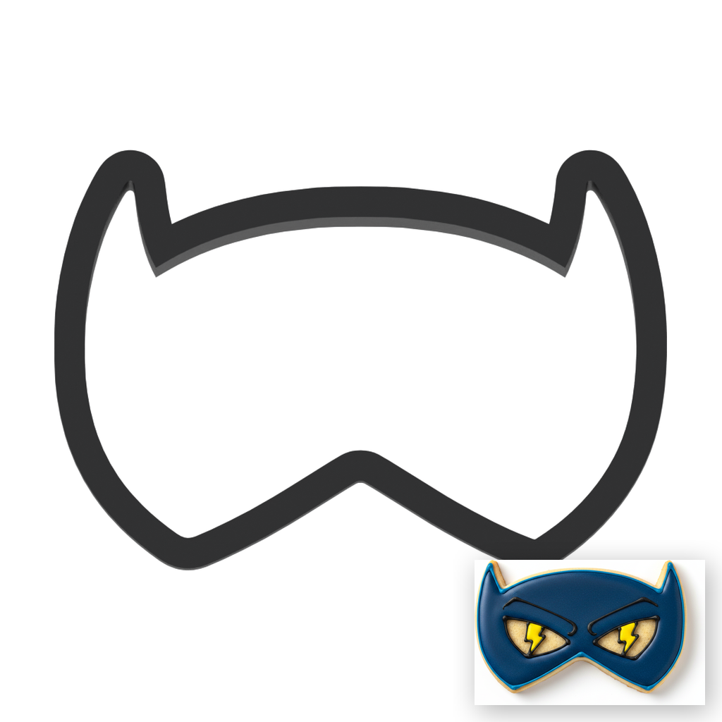 Superhero Mask Cookie Cutter with Easy Push Design — main photo
