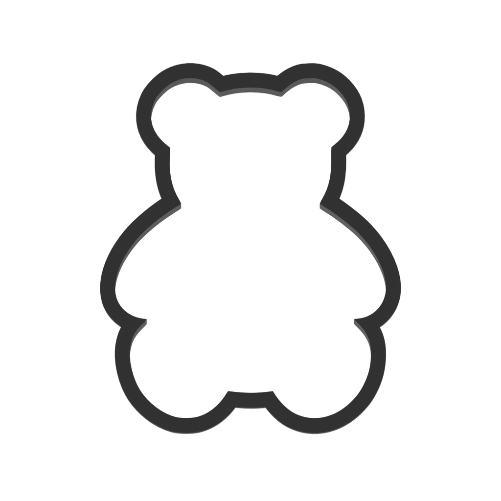 Teddy Bear Cookie Cutter with Easy Push Design — photo 3