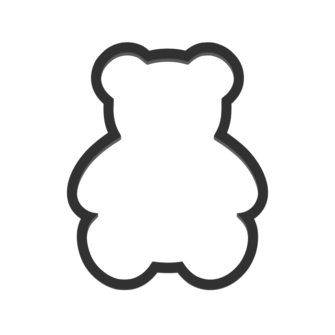 Teddy Bear Cookie Cutter with Easy Push Design — photo 3