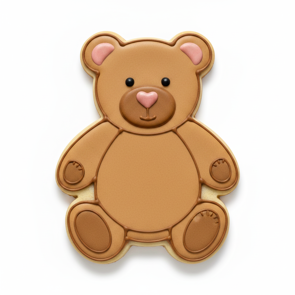Teddy Bear Cookie Cutter with Easy Push Design — photo 2