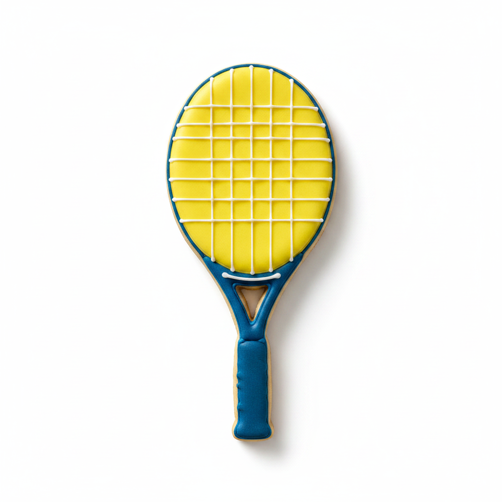 Tennis Racket Cookie Cutter with Easy Push Design — photo 2