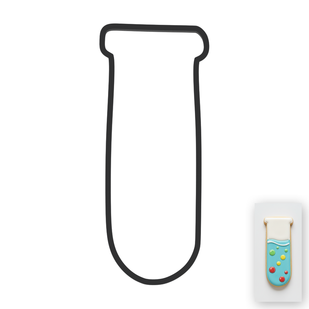 Test Tube Cookie Cutter with Easy Push Design — main photo