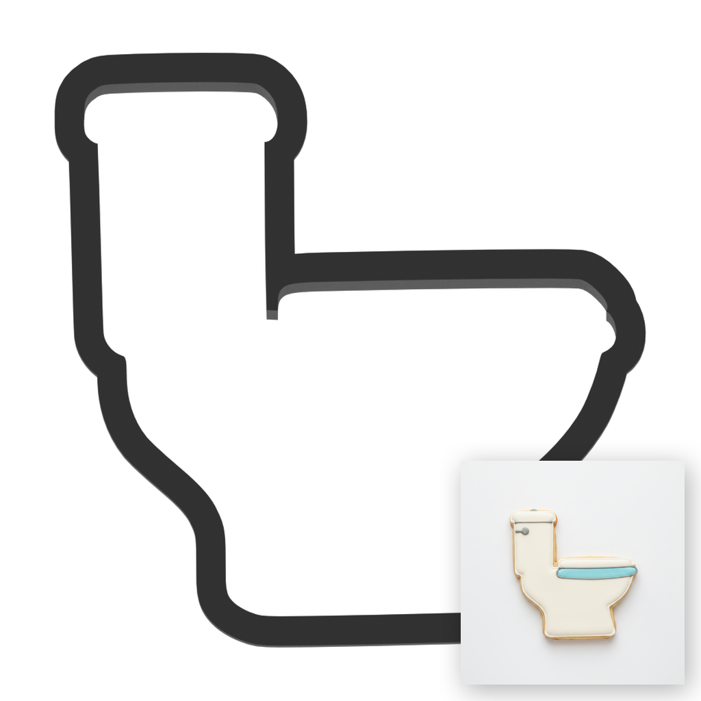Toilet Cookie Cutter with Easy Push Design — main photo